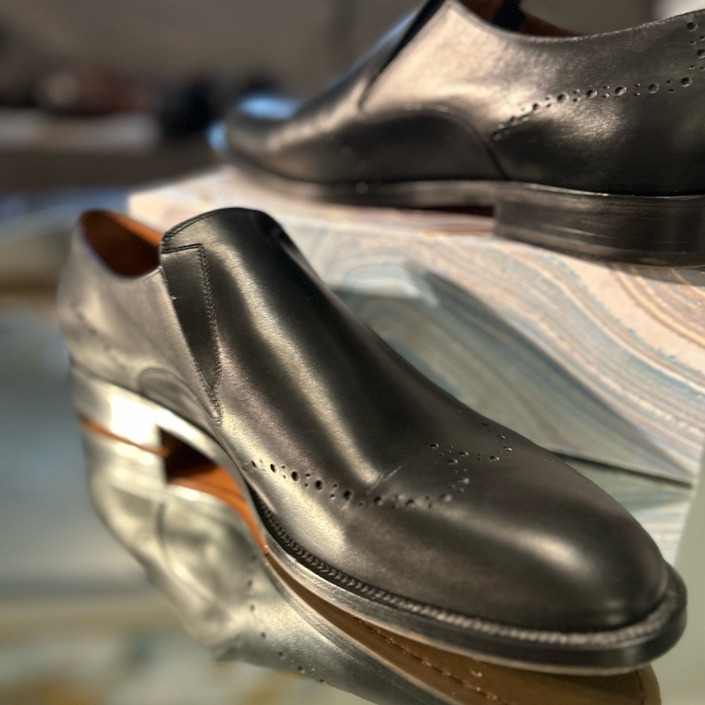 11 D Allen Edmonds Black Oxford Made in Italy